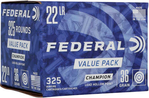 Federal Champion 22LR 36 Grain Lead Hollow Point 325 Rounds